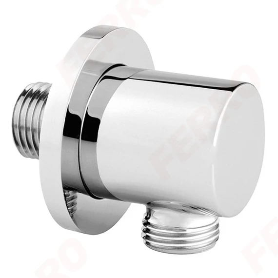 FERRO Sarokcsatlakozó zuhanycsőhöz, kerek, 1/2", króm