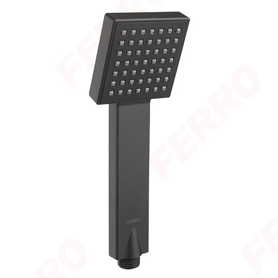 FERRO SQUERTO BLACK kézizuhany, 1 funkciós, fekete