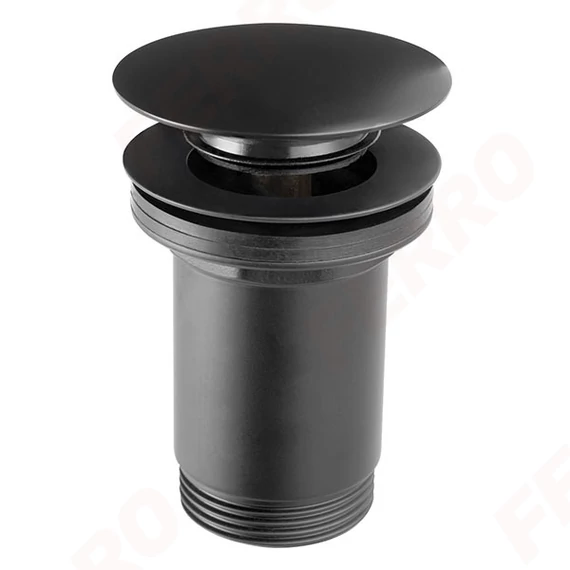 FERRO ROTONDO Click-Clack leeresztő szelep, túlfolyós mosdóhoz, 5/4", fekete
