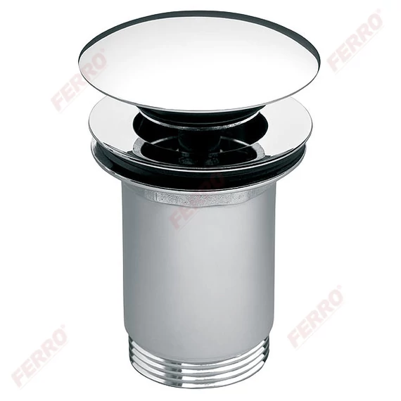 FERRO ROTONDO Click-Clack leeresztő szelep, túlfolyós mosdóhoz, 5/4", fém