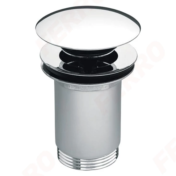 FERRO ROTONDO Click-Clack leeresztő szelep, túlfolyó nélküli mosdóhoz, 5/4", fém