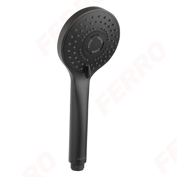 FERRO CORTINA BLACK kézizuhany, 3 funkciós, fekete
