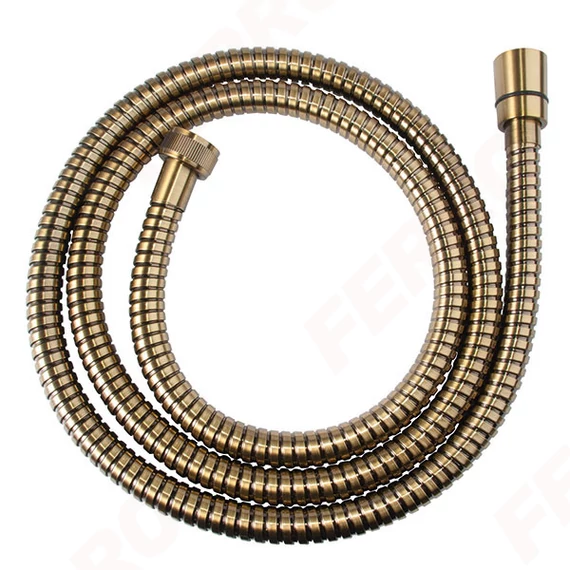FERRO antik bronz zuhanycső, csavarodásmentes, 150cm