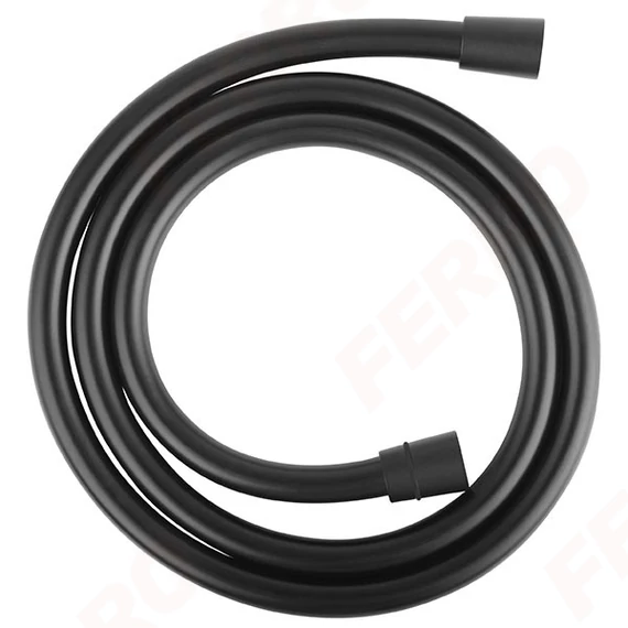 FERRO fekete PVC zuhanycső, csavarodásmentes, 150cm
