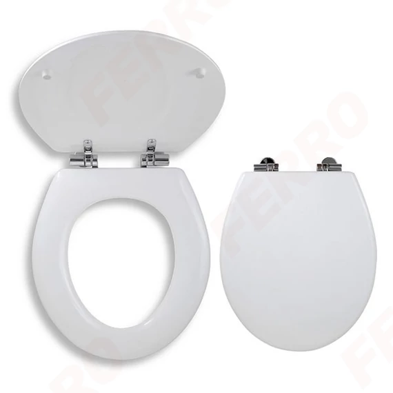 FERRO WC ülőke, soft close, fém zsanérokkal, MDF, fehér