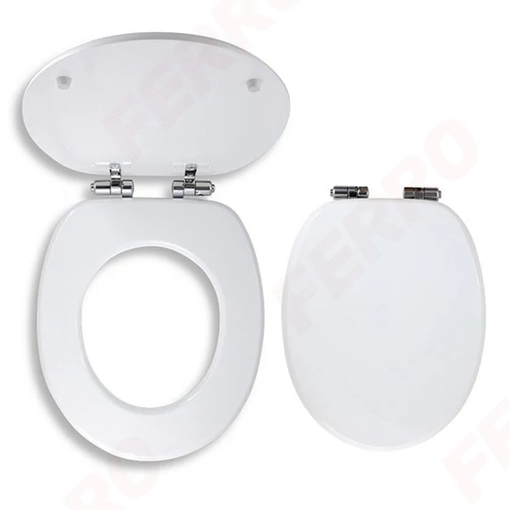 FERRO WC ülőke, soft - close fém zsanérokkal, MDF, fehér