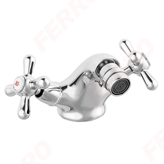 FERRO RETRO NEW bidécsaptelep, 5/4" automata leeresztő szettel, króm