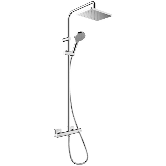 HANSGROHE Vernis Shape Showerpipe 230, 1 jet, EcoSmart, termoszátos zuhanycsapteleppel, króm