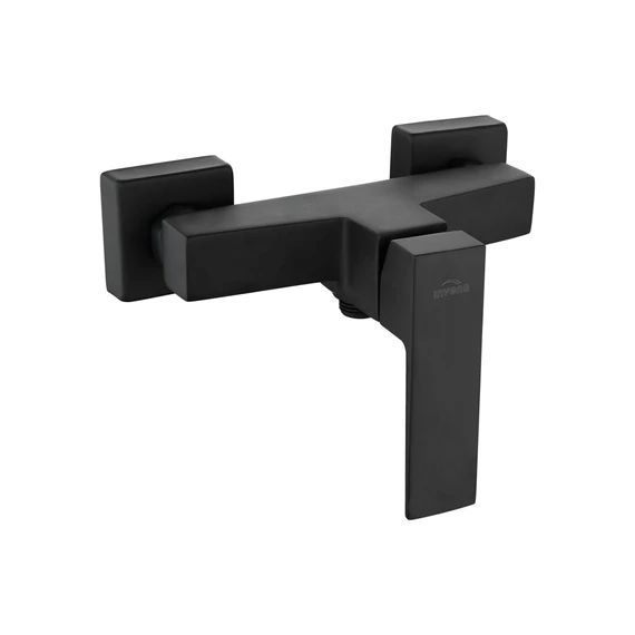 INVENA PAROS BLACK zuhanycsaptelep, fali, zuhanyszett nélkül, fekete, waterplating bevonat