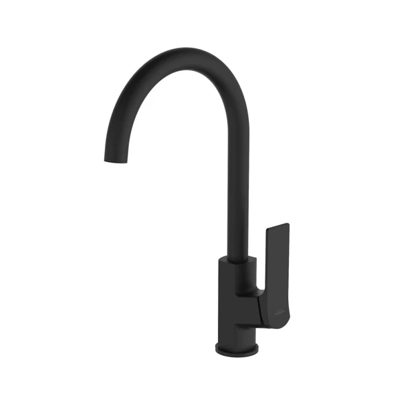 INVENA NERI BLACK konyhai csaptelep, álló, fekete, waterplating bevonat