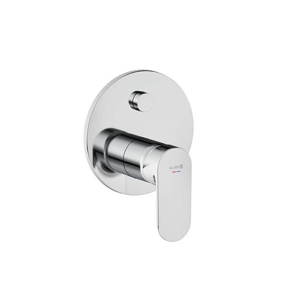 KLUDI X1 falsík alatti 2 funkciós csaptelep PUSH&SWITCH nyomógombos átváltással, króm