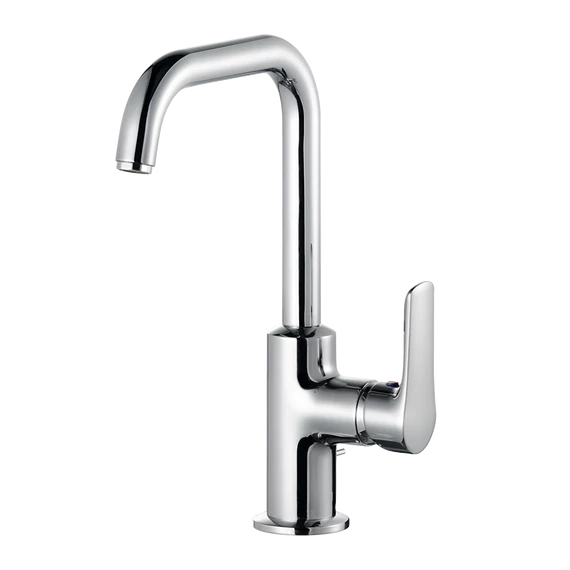 KLUDI Pure&Solid oldalkaros mosdó csaptelep, fém leeresztővel
