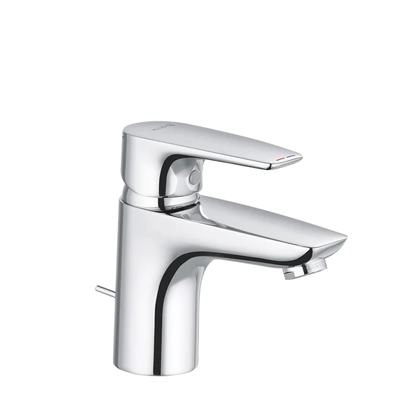 KLUDI Pure&Solid mosdó csaptelep 75, nyílt rendszerű vízmelegítőhöz, fém leeresztővel