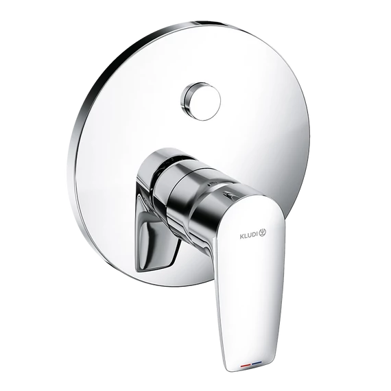 KLUDI Pure&Solid falsík alatti kád/zuhany csaptelep PUSH & SWITCH funkcióval, visszafolyásgátló nélkül