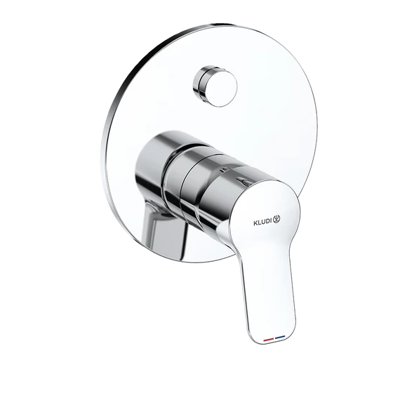 KLUDI Pure&Easy falsík alatti kád/zuhany csaptelep PUSH & SWITCH funkcióval, visszafolyásgátló nélkül
