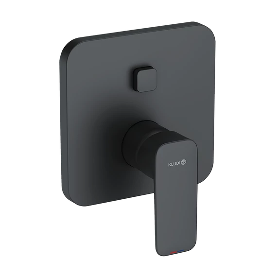 KLUDI Pure&Style falsík alatti kád/zuhany csaptelep PUSH & SWITCH funkcióval, fekete