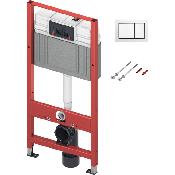 TECE Base falba építhető WC szett Base tartállyal, fehér nyomólappal, 1120 mm