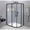 GELCO SIGMA SIMPLY íves zuhanykabin, 1000x800mm, R550, transzparent üveg, matt fekete