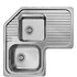 Kép 1/2 - ELLECI - Mosogatótálca Sky CORNER SX inox medence bal oldalt
