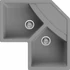 Kép 1/2 - ELLECI - Mosogatótálca Unico CORNER sarok M73 titanium