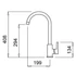 Kép 2/2 - ELLECI - Csaptelep CADDY (C01) G62 bianco antico