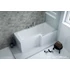 Kép 2/7 - M-ACRYL Linea aszimmetrikus akril kád 160x70/85 balos + Ajándék kádláb és peremrögzítő