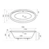 Kép 3/3 - M-ACRYL Oval különleges akril kád 190x95 + Ajándék kádláb és peremrögzítő