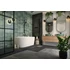 Kép 5/8 - M-ACRYL New Velvet különleges akril kád 160x85 fekete előlappal, fehér lefolyóval