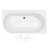 Kép 5/8 - M-ACRYL Harmony különleges akril kád 159x84 fekete előlappal, fehér lefolyóval, balos