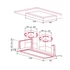 Kép 2/4 - NODOR - Páraelszívó NorBreeze ISLA DEIMOS 1400 TWIN RF Hob to Hood