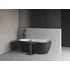 Kép 1/5 - RAVAK Vana Freedom Wall II Tec 170x87, akrilkád, fekete/fehér, fekete túlfolyóval