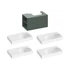 Kép 4/4 - RAVAK SD Lite 80 B fürdőszobai szekrény mosdó alá Grey Green