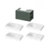 Kép 5/5 - RAVAK SD Lite 80 J fürdőszobai szekrény mosdó alá Grey Green