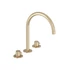 Kép 2/4 - RAVAK Espirit álló mosdócsaptelep, 3 furatos 270 mm leeresztő nélkül ES 018.60GLB, Gold Brushed
