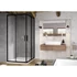 Kép 1/4 - RAVAK Blix Slim BLSRV2 90x90 zuhanykabin fekete+transparent