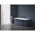 Kép 1/4 - RAVAK Ypsilon Wall 178x86, akrilkád, Deepsea Blue/fehér, szabadonálló, túlfolyó és lefolyó: fehér