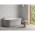 Kép 1/4 - RAVAK Ypsilon Wall 178x86, akrilkád, Smoke Grey/fehér, szabadonálló, fehér lefolyóval