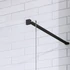 Kép 3/4 - RADAWAY Modo New Black II Walk-in fekete zuhanyfal törölközőtartóval 135 átlátszó