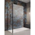 Kép 1/5 - RADAWAY Modo New Black IV Walk-in fekete zuhanyfal 110x80 átlátszó