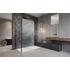 Kép 2/5 - RADAWAY Modo New Black IV Walk-in fekete zuhanyfal 140x85 átlátszó