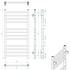 Kép 2/6 - METRO fürdőszobai radiátor, 450x890mm, króm
