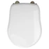 Kép 4/7 - RETRO Soft Close WC-ülőke, polyester, fehér/bronz