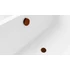Kép 3/4 - POLYSAN MARBLE kád le- és túlfolyó, kádtöltővel, bovdenes, 800mm, matt réz
