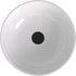 Kép 3/4 - BANERA ROUND öntöttmárvány mosdó, átm:39cm, fehér/matt szürke