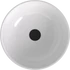 Kép 3/3 - BANERA ROUND öntöttmárvány mosdó, átm:39cm, fehér/matt antracit