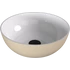 Kép 1/4 - BANERA ROUND öntöttmárvány mosdó, átm:39cm, fehér/matt bézs