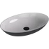 Kép 1/4 - BANERA OVAL öntöttmárvány mosdó, 60x40cm, fehér/matt antracit