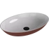 Kép 1/4 - BANERA OVAL öntöttmárvány mosdó, 60x40cm, fehér/matt barna