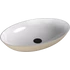 Kép 1/4 - BANERA OVAL öntöttmárvány mosdó, 60x40cm, fehér/matt bézs