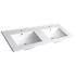 Kép 1/5 - SLIM kerámia duplamosdó, 120x1,6x46cm